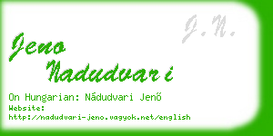 jeno nadudvari business card